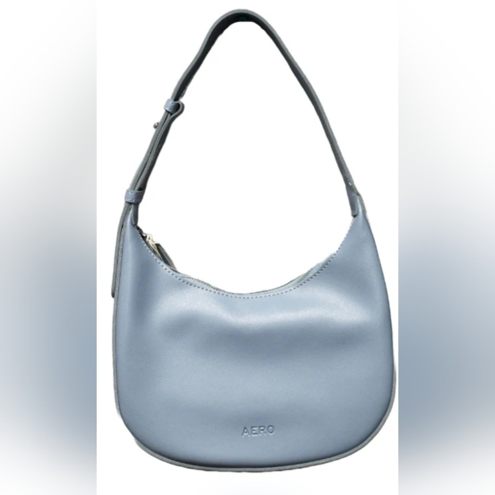 Aeropostale Blue Shoulder Bag W/ Elegant Crescent Design & Adjustable Strap